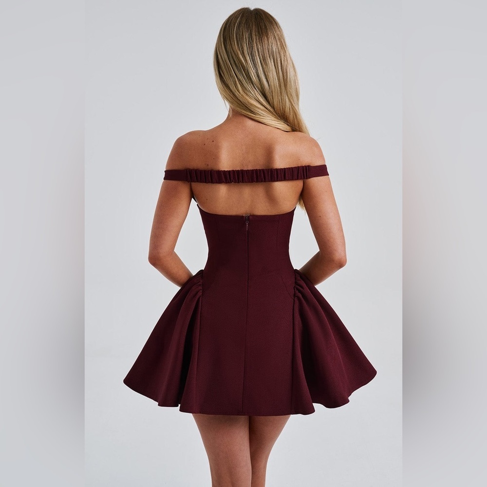 BABYBOO MARLA Mini Dress in CHERRY LACQUER Size XS - Picture 5 of 9